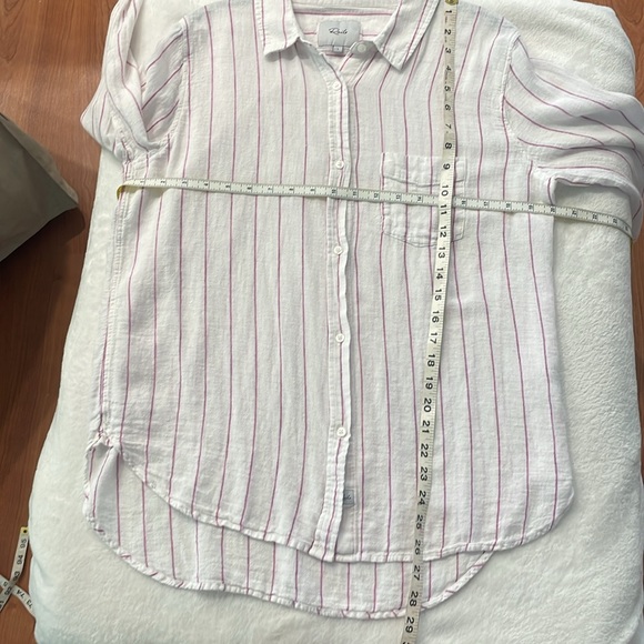 Rails Charlie White and Berry Striped Button-Up Shirt - Picture 7 of 9